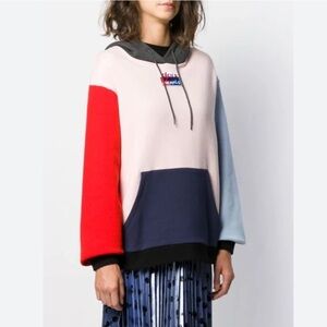 ETRE CECILE Colby Aurelia Color Block Hoodie Sweatshirt Cotton In Pink